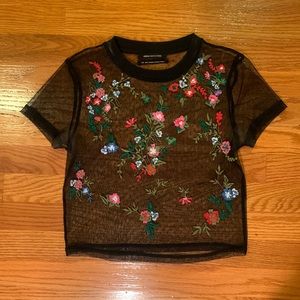 Urban Outfitters sheer floral top